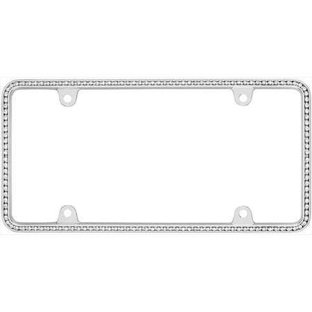 Cruiser Accessories Cruiser Accessories 18130 Diamondesque License Plate Frame; Chrome And Clear 18130